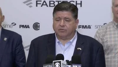 Illinois Governor J.B. Pritzker says political violence is President Trump's fault.