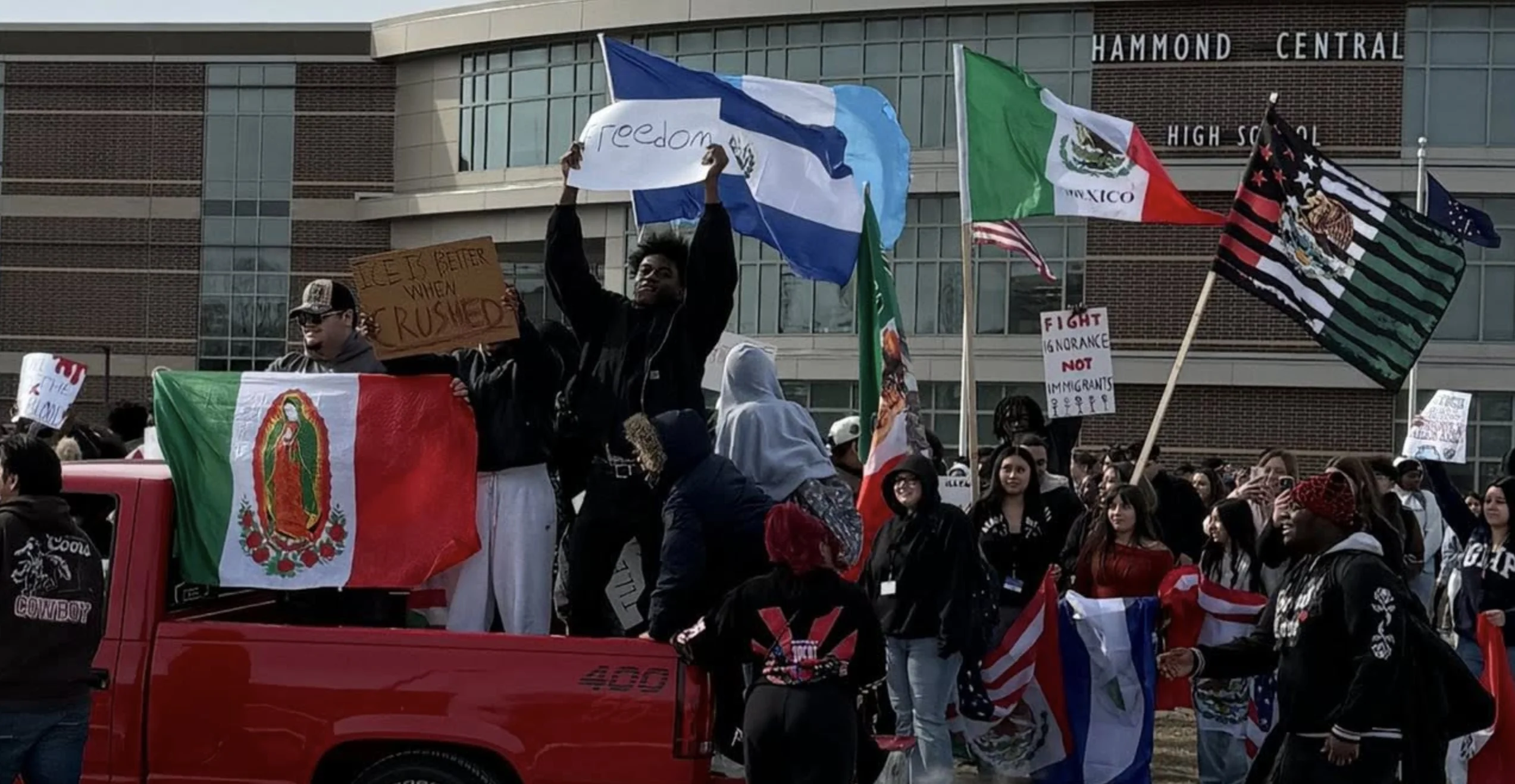 Hammond Central teacher suspended after saying ICE 'apprehends illegal aliens' to students, skips walkout