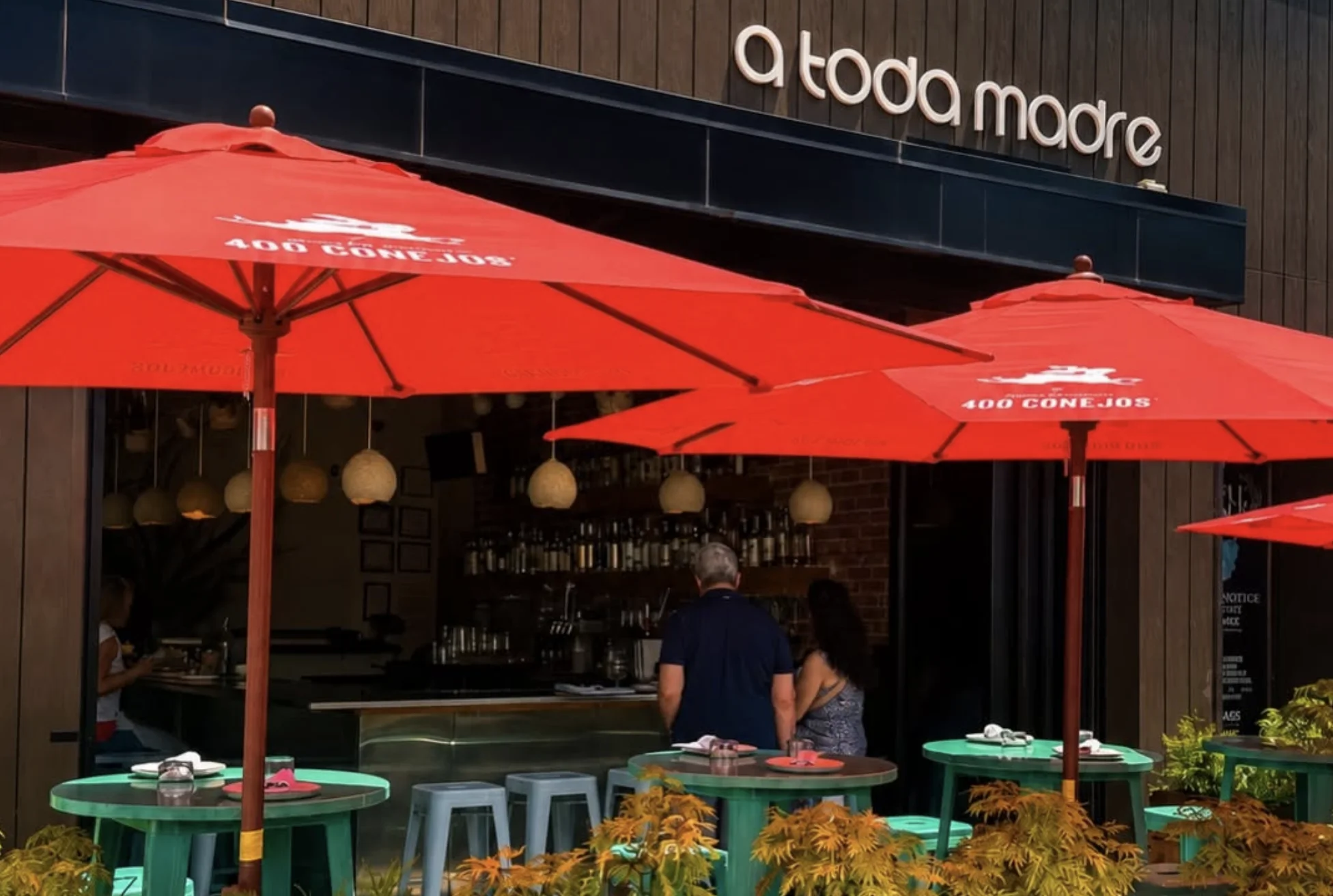 A Toda Madre’s outdoor dining area in downtown Glen Ellyn. A resident said an individual damaged one of the restaurant’s umbrellas during a recent disturbance, raising public safety concerns.