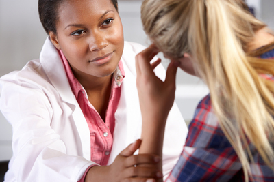 Medium teenager visits doctor