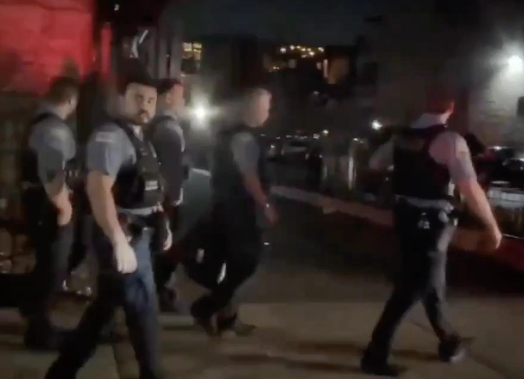 Naperville police patrol downtown during the March 30 “teen takeover,” working to manage crowds of hundreds of teens and maintain public safety amid chaos.
