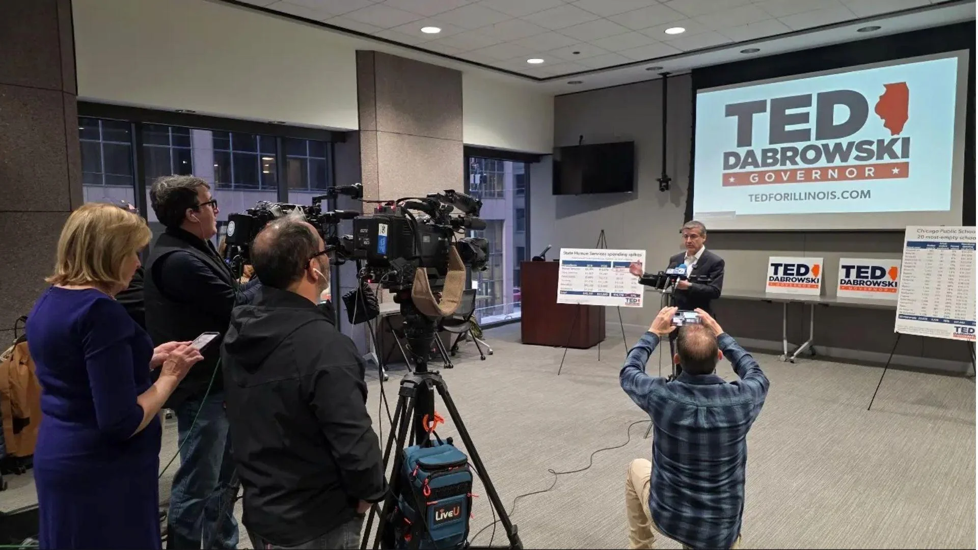 Ted Dabrowski pictured at a press conference calling for audit of Human Services spending Ted Dabrowski pictured at a press conference calling for audit of Human Services spending