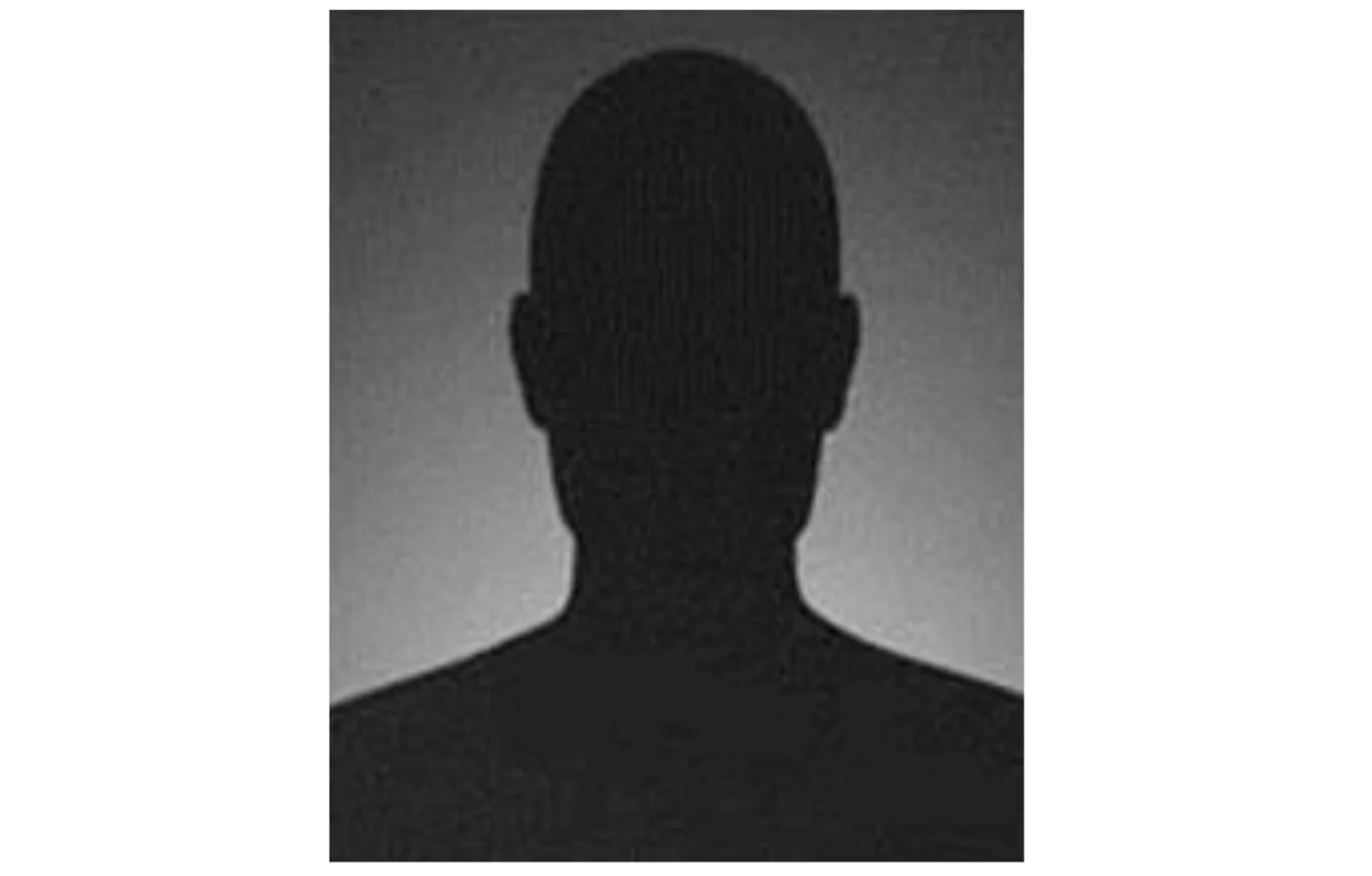 Blank silhouette where mugshot would appear as Chicago Police withhold image of Jose Medina-Medina, accused in execution-style killing of 18-year-old Sheridan Gorman.