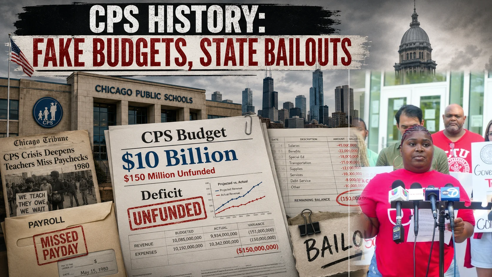 Chicago has been here before: missed CPS paychecks, a shuttered district and a junk credit rating