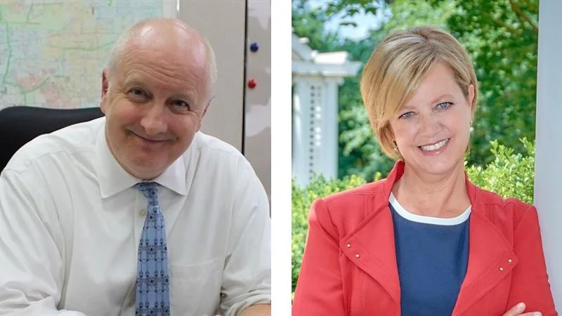 Illinois Republican Party Chairman Bob Grogan (pictured left), and former Illinois representative Jeanne Ives (right)