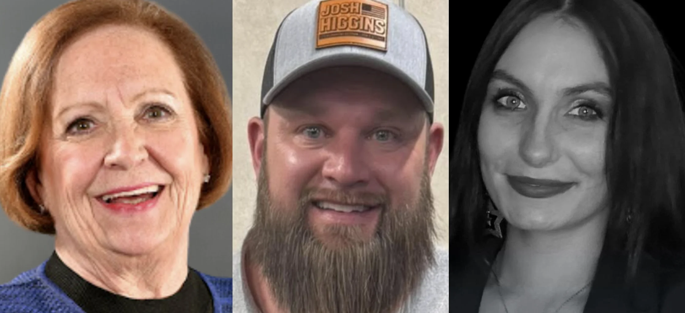 The Illinois GOP and its leaders are sued for allegedly letting incumbent State Rep. Norine Hammond (left) use its postal permit, giving her an advantage over GOP primary challengers Josh Higgins (center) and Bailey Templeton (right). The Illinois GOP and its leaders are sued for allegedly letting incumbent State Rep. Norine Hammond (left) use its postal permit, giving her an advantage over GOP primary challengers Josh Higgins (center) and Bailey Templeton (right).