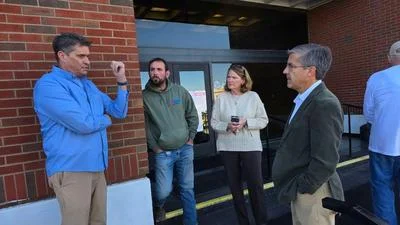 Ted Dabrowski pictured whilst he is doing a Tour of Harrisburg Courthouse
