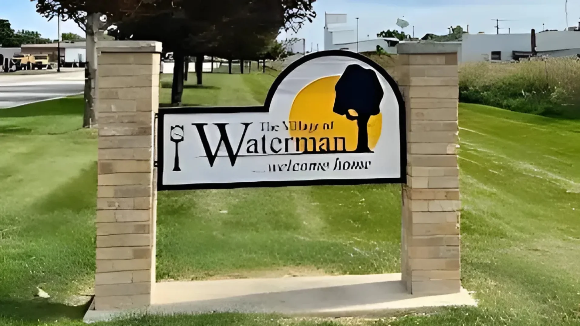 Village of Waterman, Welcome Sign Photo