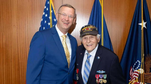Douglas Collins (left), Secretary of Veterans Affairs