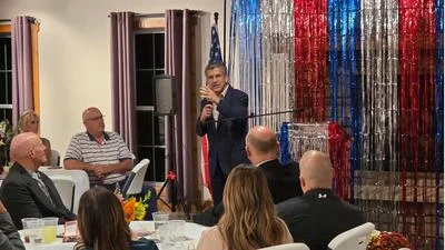 Ted Dabrowski, Gubernatorial Candidate for Illinois pictured at the Hancock County Republican Fall Banquet