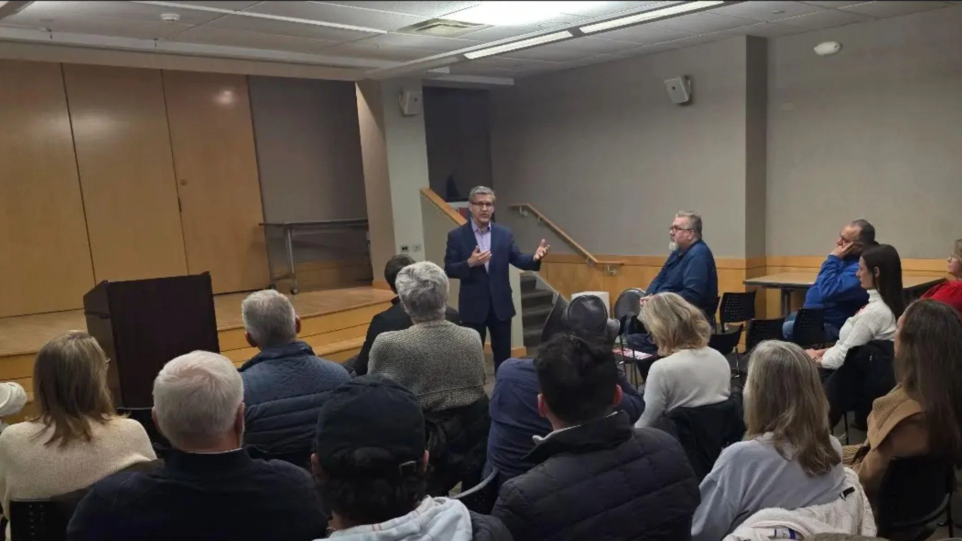 Ted Dabrowski pictured at the Hinsdale Public Library meet and greet - Provided