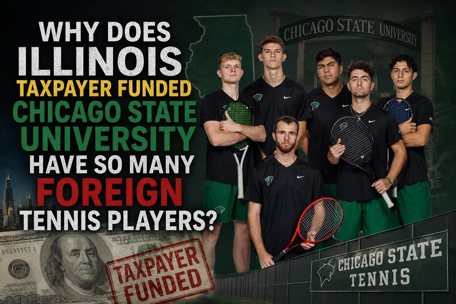 Roseland Garros? International tennis players flock to Chicago State for college scholarships--- subsidized by Illinois taxpayers