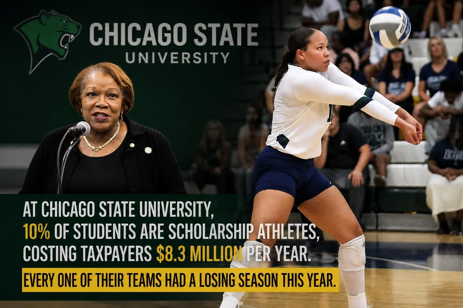 Analysis: Nearly 1 in 10 Chicago State undergraduates is a scholarship athlete, costing taxpayers $8.3 million a year