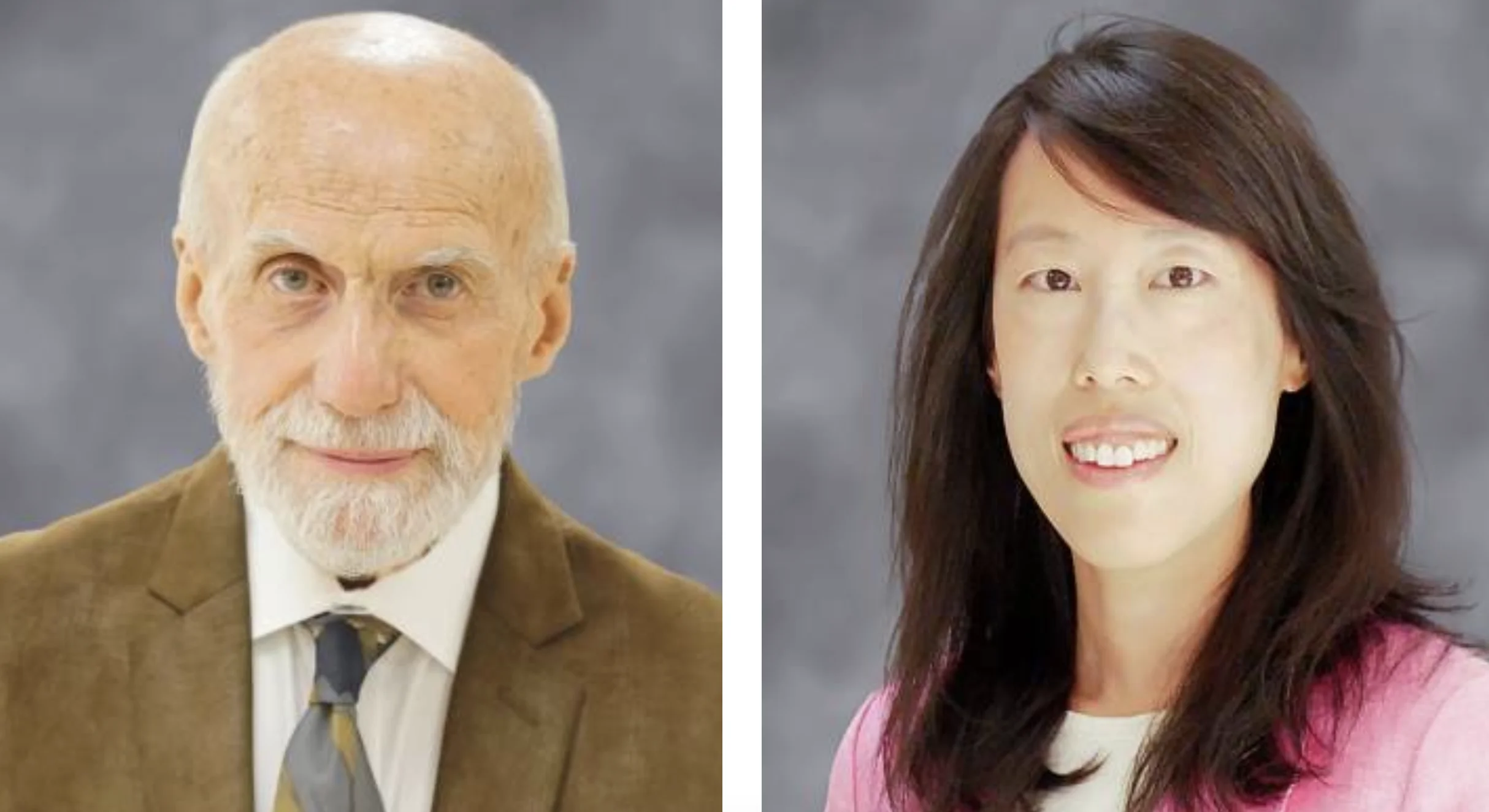 Commissioners Mario Vescovi (left) and Tina Chan (right) voted against the Oak Brook Park District’s gender-neutral language update.