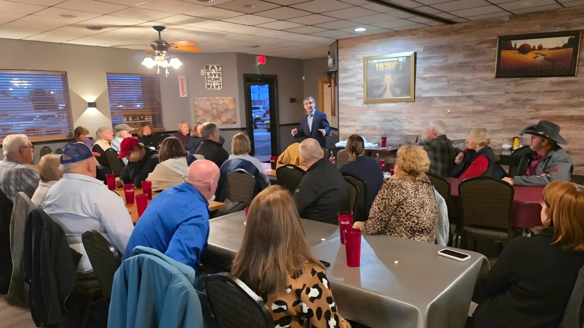 Ted Dabrowski at the Meet and Greet at the Honey Bee Cafe Ted Dabrowski at the Meet and Greet at the Honey Bee Cafe