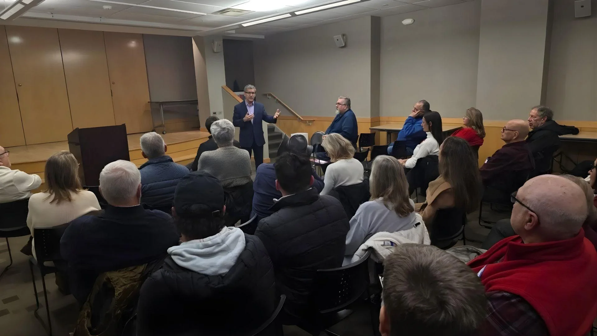 Ted Dabrowski at the Meet and Greet in Hinsdale